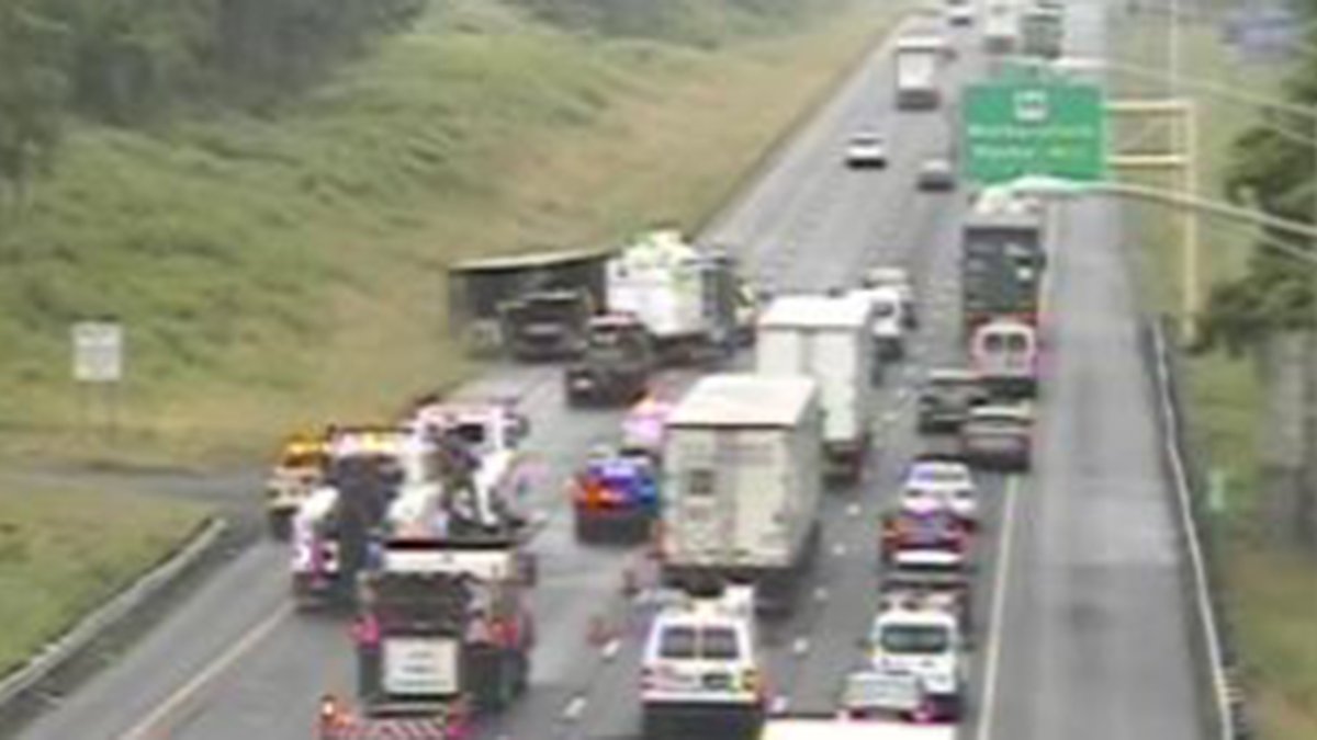 Overturned Tractor-Trailer Closes I-91 North in Rocky Hill – NBC ...