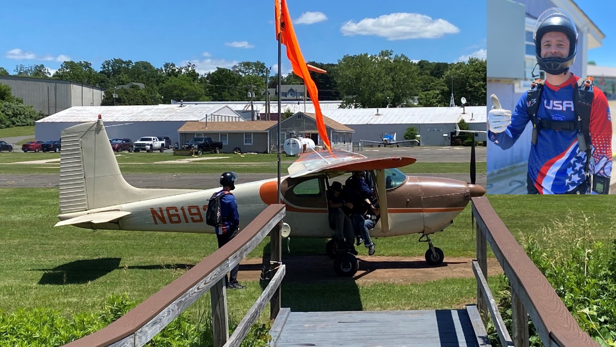 Parachutist Attempts Skydiving Record in Ellington NBC Connecticut