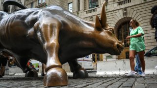 The “Charging Bull” statue at Bowling Green in New York’s Financial District.