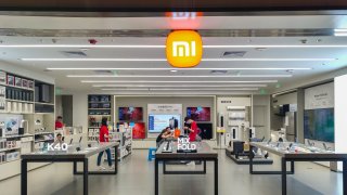A Xiaomi logo is seen at a Xiaomi store on June 22, 2021 in Shanghai, China.