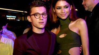 Tom Holland (L) and Zendaya