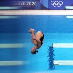 Hailey Hernandez of Team United States competes in the Women's 3m Springboard Semi final on day eight of the Tokyo 2020 Olympic Games at Tokyo Aquatics Centre on July 31, 2021 in Tokyo, Japan.