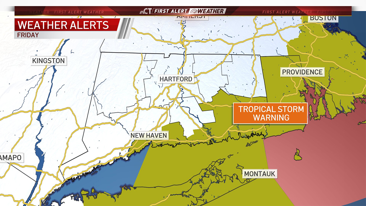 FIRST ALERT: Tropical Storm Warnings Issued For CT Shoreline; Flood ...