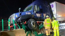 A tractor trailer crash in Southbury