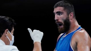 French boxer Mourad Aliev was furious with his disqualification Sunday at the Toyko Olympics.