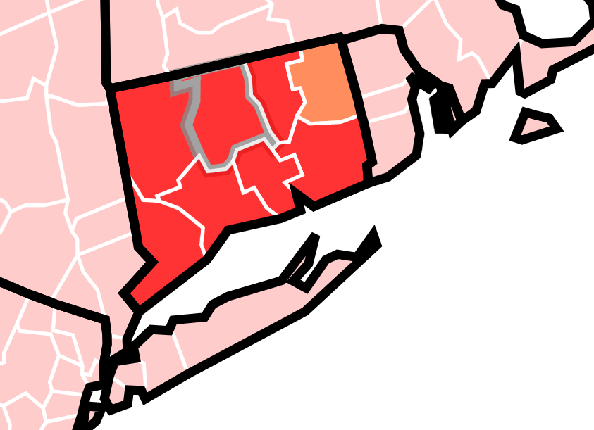 Tolland County reaches CDC high transmittance category – NBC Connecticut