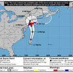 A National Hurricane Center forecast track for Tropical Storm Henri