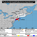 A National Hurricane Center forecast track for Hurricane Henri