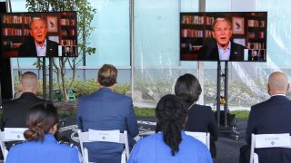 George W. Bush on television screen