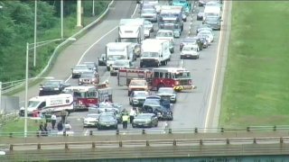 Crash on Interstate 91 in Meriden 1200