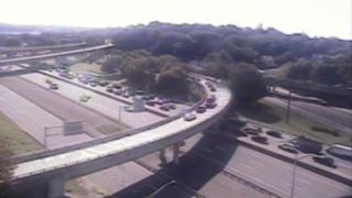 Traffic on gold Star Bridge in New London