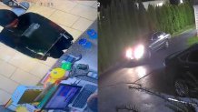Police say the suspect on the left was involved in an attack an abduction of a woman in Marlborough Saturday.