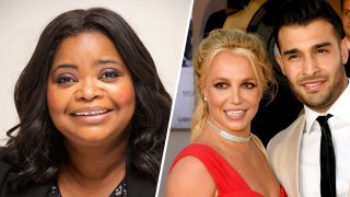 (L-R) Octavia Spencer, Britney Spears and Sam Asghari