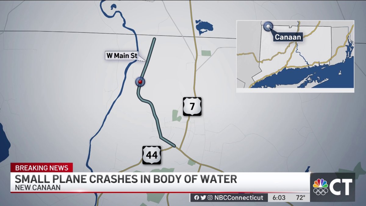 Small Plane Crashes in Body of Water in North Canaan NBC Connecticut