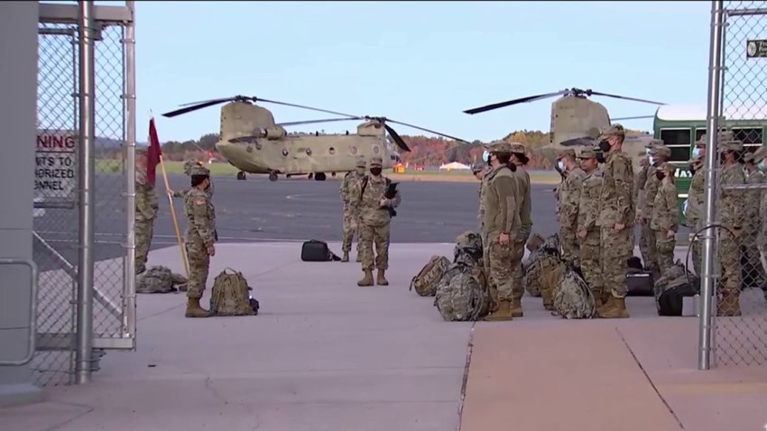 Families, Friends Say Goodbye to Conn. National Guardsmen and Women as They Deploy to Poland
