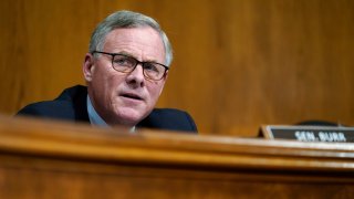 FILE- In this June 17, 2021, file photo Senate Health Education, Labor, and Pensions Committee ranking member Sen. Richard Burr, R-N.C., speaks during a hearing on Capitol Hill in Washington. Burr and his brother-in-law are being investigated by the Securities and Exchange Commission for potential insider trading, a case that stems from their abrupt sales of financial holdings during the early days of the coronavirus pandemic, according to recent federal court filings.