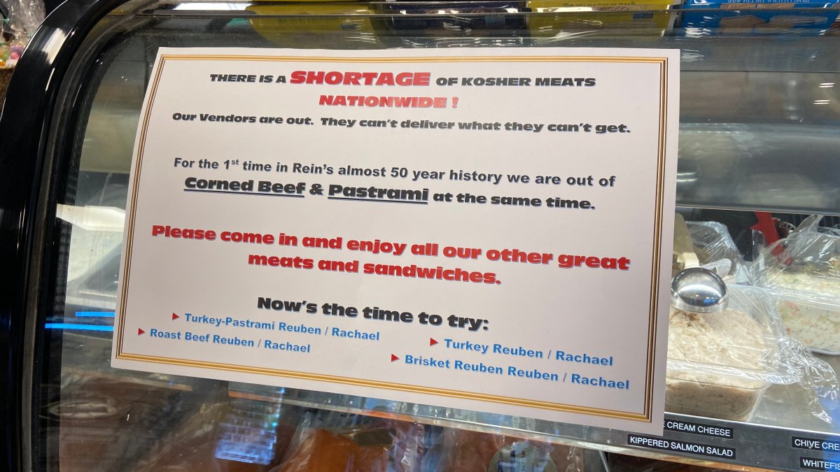 Rein’s Deli Dealing with Kosher Meat, Worker Shortage NBC Connecticut