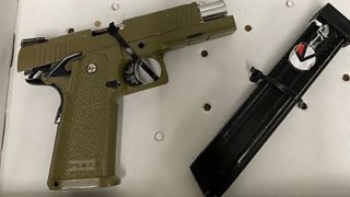 Naugatuck police say they seized this BB gun from a 14-year-old backpack on Friday.