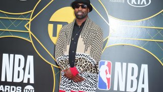Baron Davis attends 2019 NBA Awards at Barker Hangar on June 24, 2019 in Santa Monica, California.