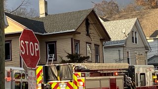 House after fire in Willimantic