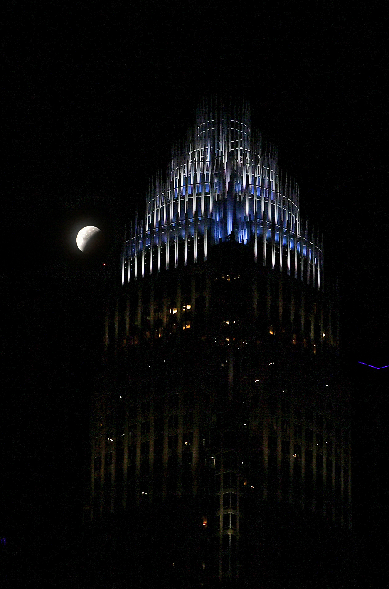 The partial Lunar eclipse, the longest in 580 years, as observed in Charlotte, N.C.