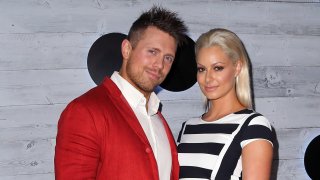 TV personality Mike 'The Miz' Mizanin (L) and wife Maryse Ouellet