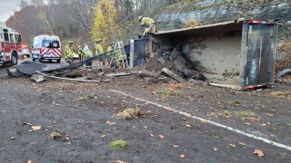 Route 8 Rollover in Shelton