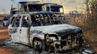 Myanmar alleged massacre aftermath