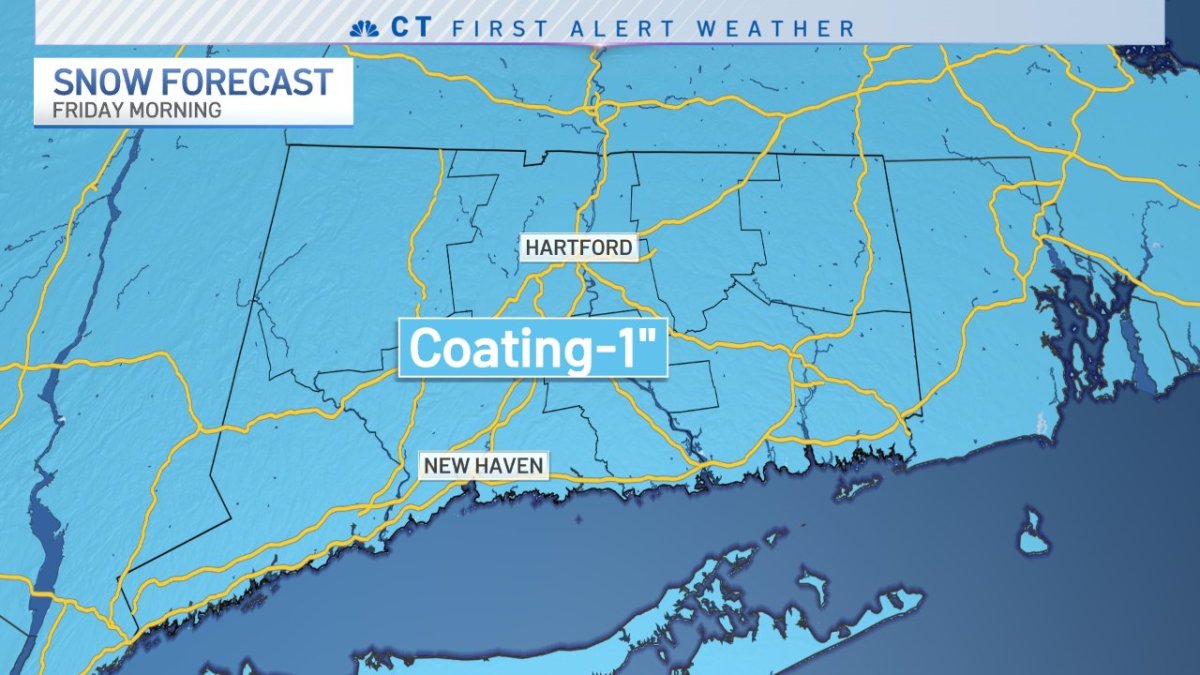 Minor Snow Accumulation Possible Friday Morning – NBC Connecticut