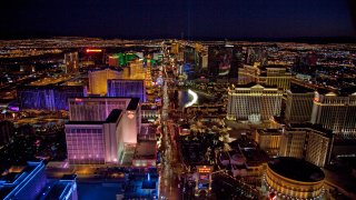 Night aerial view, Las Vegas, Nevada