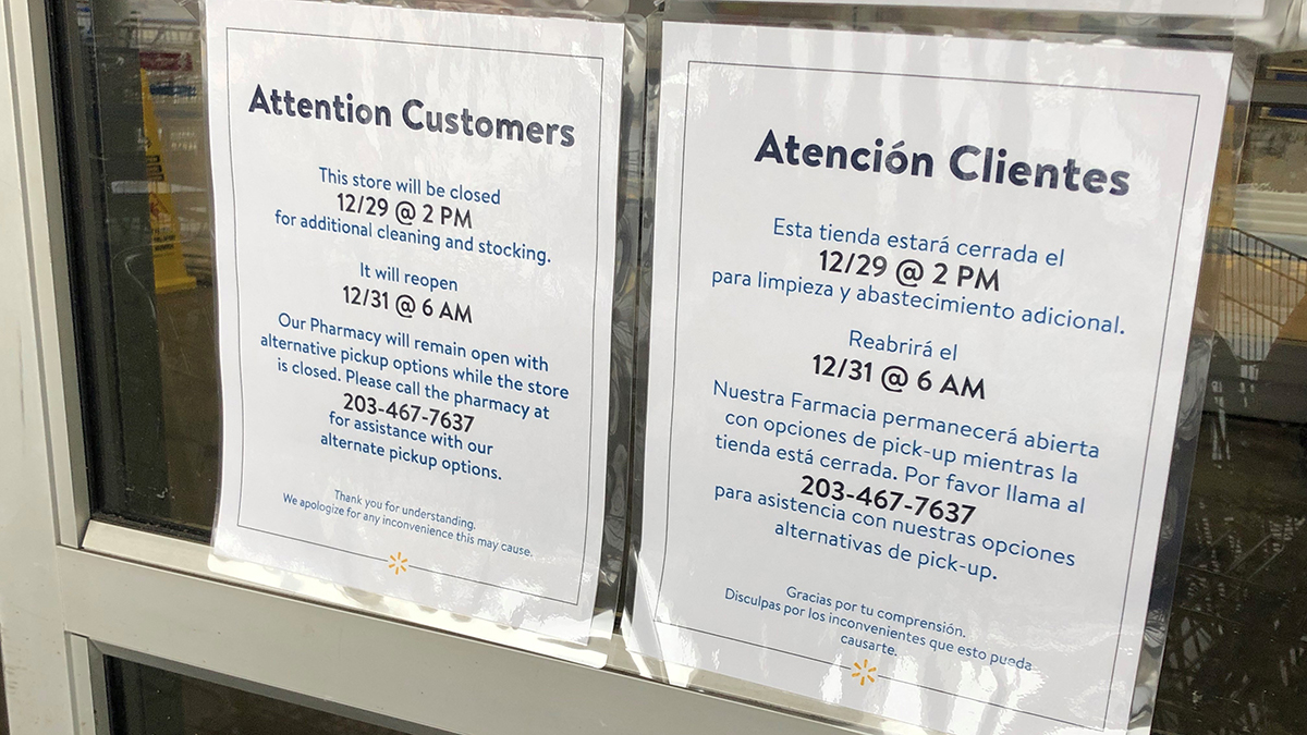 New Haven Walmart Closed for Cleaning, Stocking NBC Connecticut