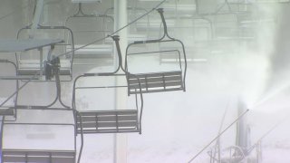 an empty ski lift