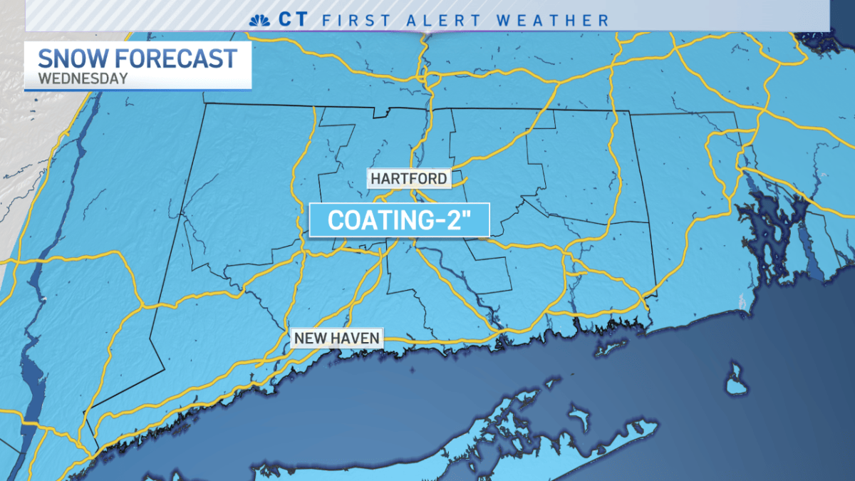 FIRST ALERT: Accumulating Snow Possible Wednesday – NBC Connecticut
