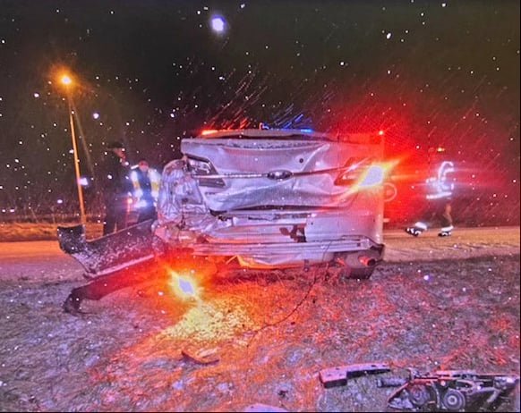 2 Police Cruisers Hit in Separate Car Crashes on Christmas Eve - Vimarsana News