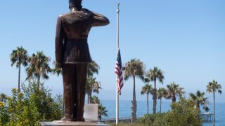 U.S. flag was lowered to half-staff