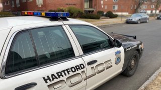 Hartford police on Sumner Street in Hartford