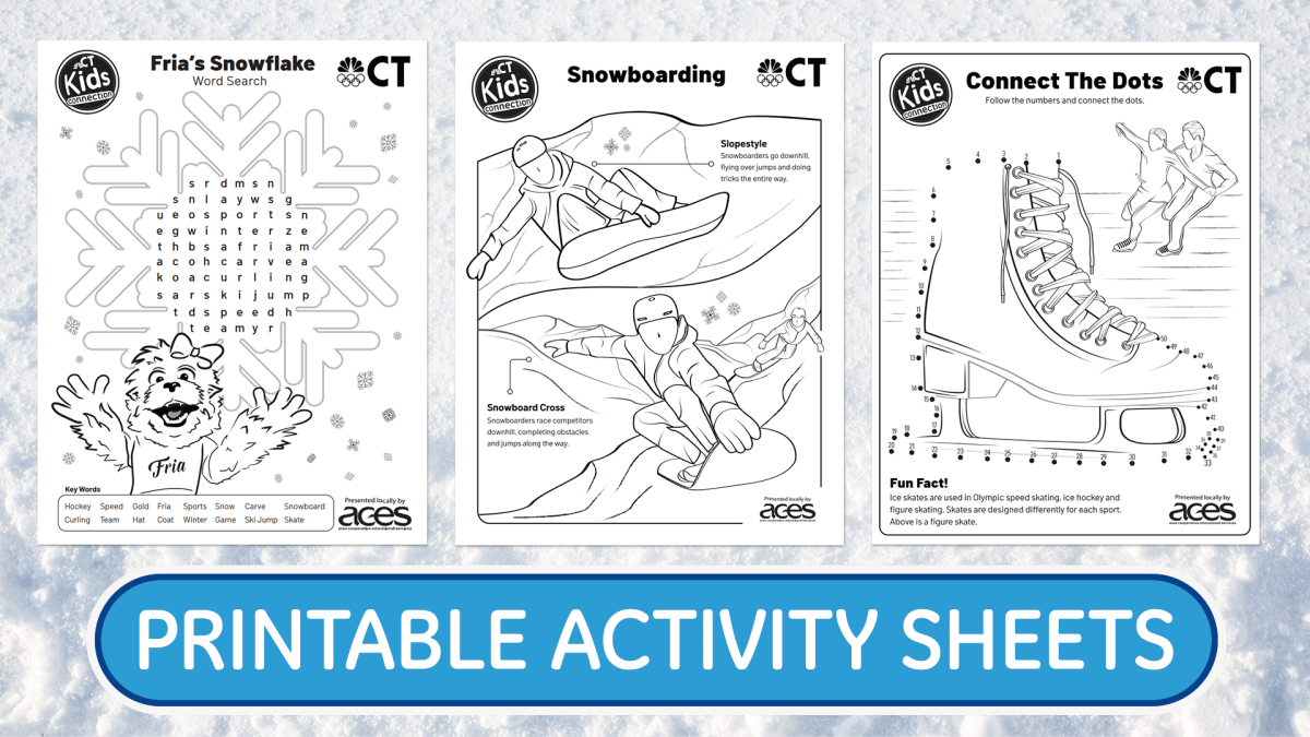 kids connection winter games printable activity sheets – nbc