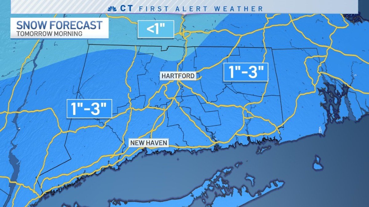 Snow to Make a Mess of Thursday Morning Commute – NBC Connecticut