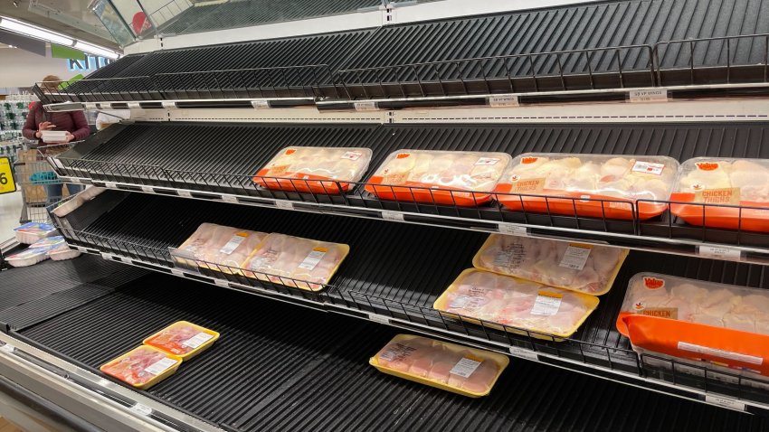 Many stores have struggled to keep chicken in stock, like the Stop & Shop in Berlin.
