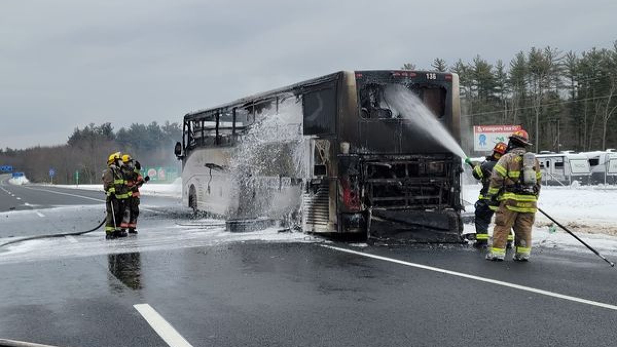 Troopers Respond to Coach Bus Fire on I-84 in Union – NBC Connecticut