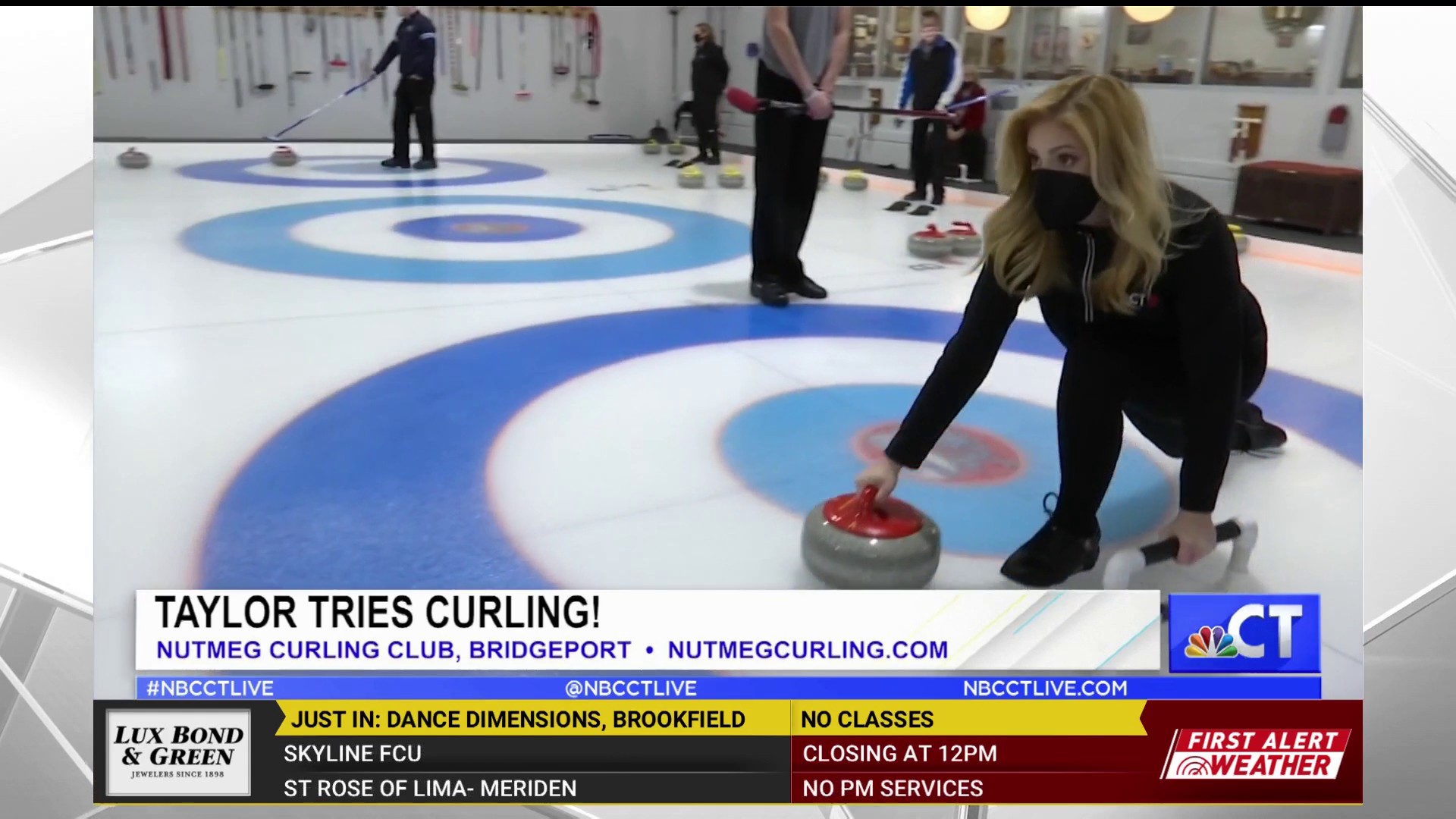 CT LIVE! Taylor Learns the Sport of Curling at the Nutmeg Curling Club