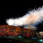 Fireworks explode during the opening ceremony of the 2022 Winter Olympics, Friday, Feb. 4, 2022, in Beijing.