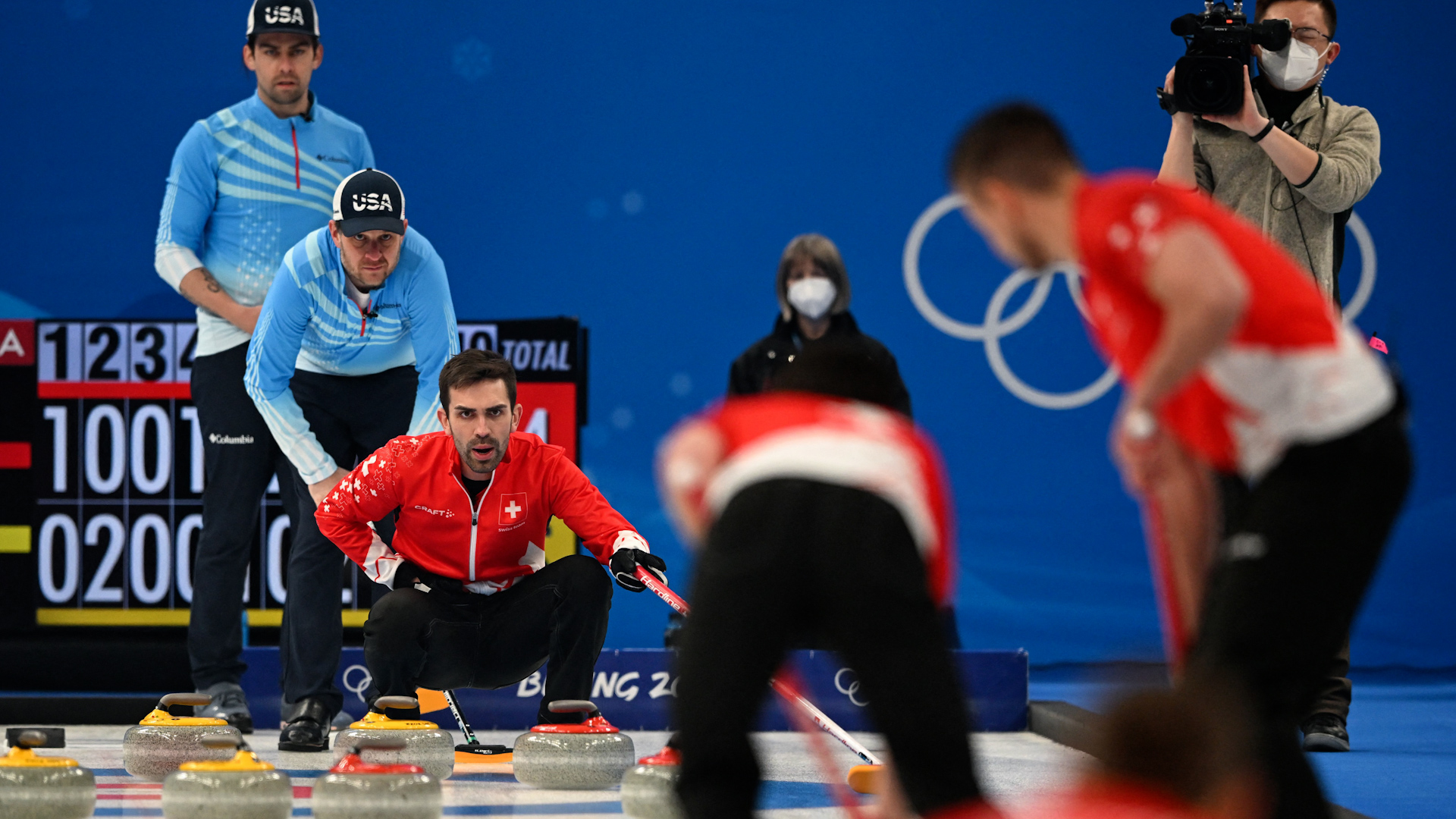 USA Mens Curling Beats Switzerland 7-4 in Round-Robin Match