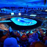 Citizens enter the "Birds Nest" National Stadium to watch the closing ceremony of the 2022 Beijing Winter Olympic Games, Feb. 20, 2022 in Beijing, China.