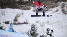 Hagen Kearney of Team United States performs a trick