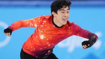 Nathan Chen skates during the Men Single Skating Free Skating