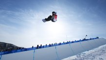 Shaun White of Team United States performs a trick