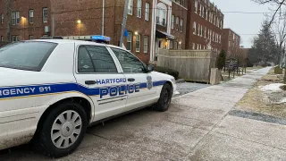Police at scene of homicide on Evergreen Avenue in Hartford