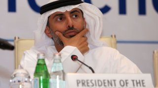 United Arab Emirates’ Energy Minister Suhail Mohamed al-Mazrouei at a press conference in January, 2018.