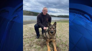 Sergeant Scott Bloom and his K9 partner Ike.